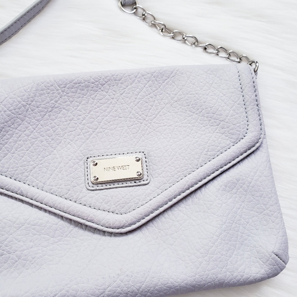 Nine West Grey & Silver Chain Crossbody - Picture 2 of 6